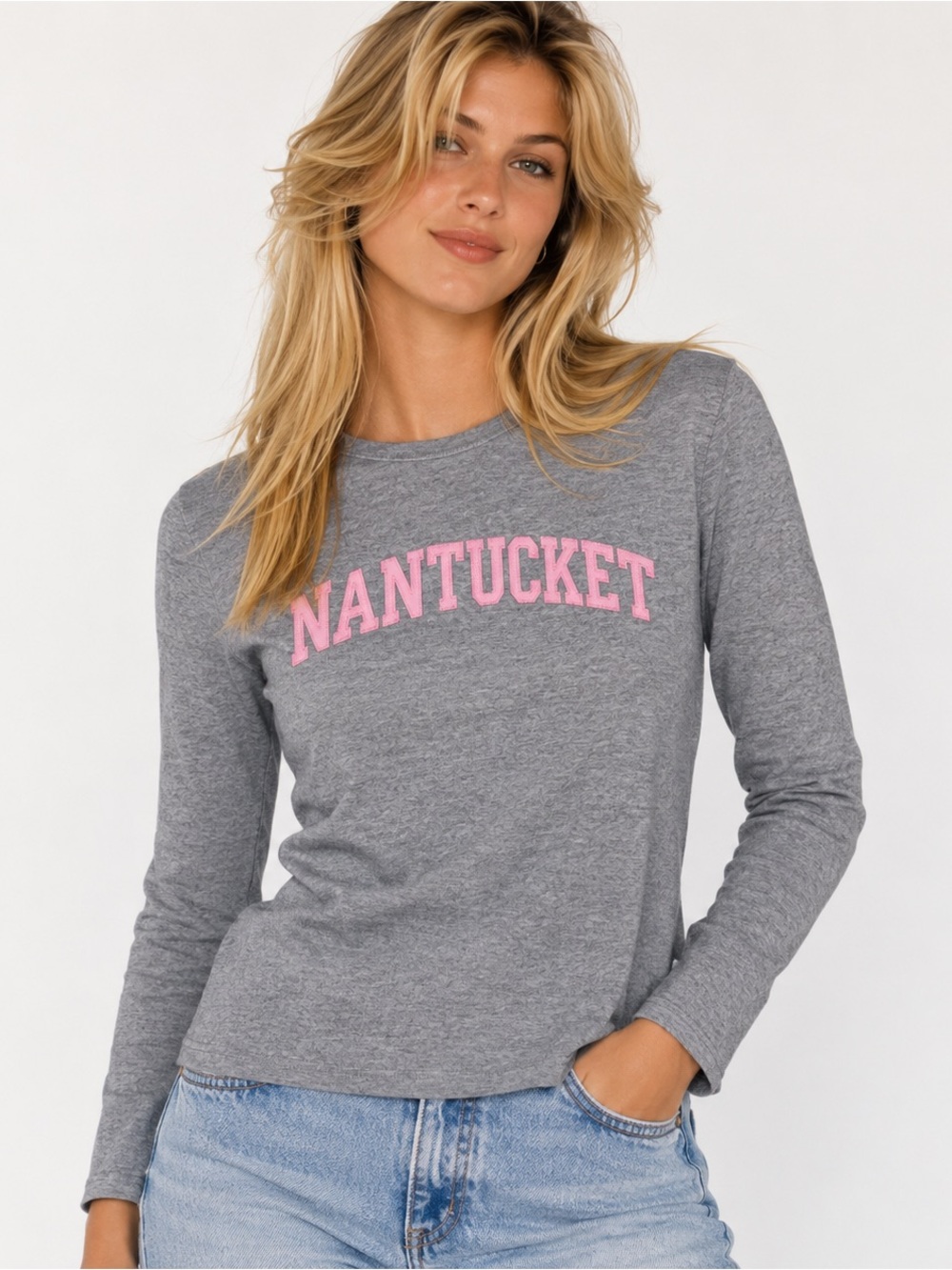 THE COTTON EXCHANGE Nantucket Made In USA Vintage Crop Women's M Sweatshirt